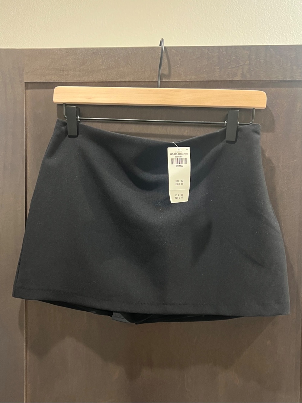 NWT Low Rise Black Mini Skort - Built in Shorts